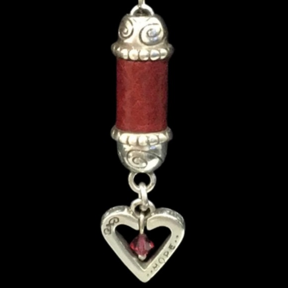 BRIGHTON Heart Song Red Hope Necklace with Sliding Cylinder - Picture 3 of 9
